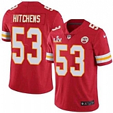 Nike Men & Women & Youth Chiefs 53 Anthony Hitchens Red 2021 Super Bowl LV Vapor Untouchable Limited Jersey,baseball caps,new era cap wholesale,wholesale hats